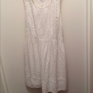 LIKE NEW white lace racer back mini dress